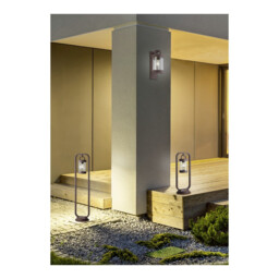 Sambesi Modern Outdoor Wall Lantern Rusty IP44 with Dusk sensor - thumbnail 3