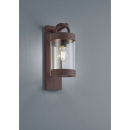 Sambesi Modern Outdoor Wall Lantern Rusty IP44 with Dusk sensor - thumbnail 2