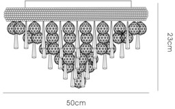 Alexandra Flush Ceiling 7 Light French Gold, Crystal - thumbnail 3