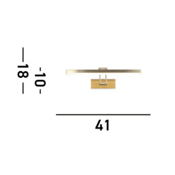 Rhodes 40cm Picture Light Satin Brass Metal - thumbnail 5