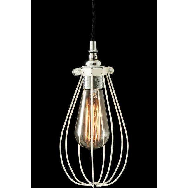 Vox cage Pendant, Chrome, White - image 1