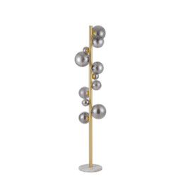Marshall Floor Lamp, 11 Light G9, Satin Gold, Smoke Plated Glass - thumbnail 5