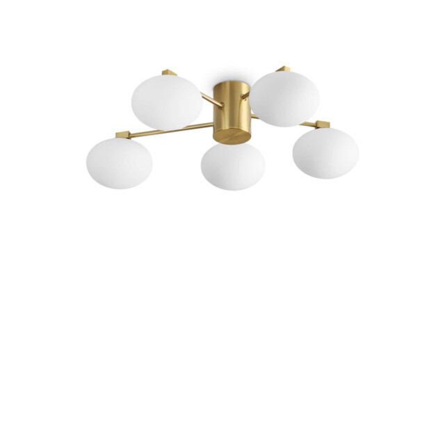 Hermes 5 Light 60cm Globe Ceiling Light Brass