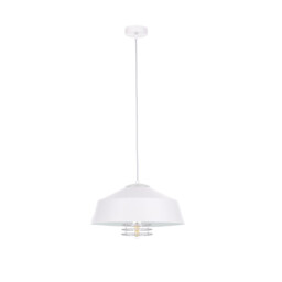 Electra Dome Pendant Ceiling Light White, 34cm, 1x E27