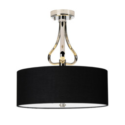 Falmouth 3 Light Semi Flush Bathroom Ceiling Light Polished Chrome IP44, G9 - thumbnail 1