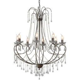 Romance 8 Light Multi Arm Chandeliers Rust