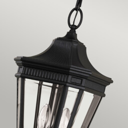 Cotswold Lane 2 Light Medium Outdoor Ceiling Chain Lantern Black, E14 - thumbnail 2