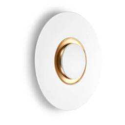 LED Indoor Wall Light White, Brass