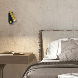 Zambelis Reading Wall Light Black Matt-Gold LED 3000K - thumbnail 2