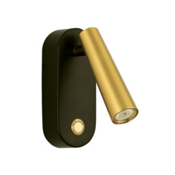 Zambelis Reading Wall Light Black Matt-Gold LED 3000K - thumbnail 1