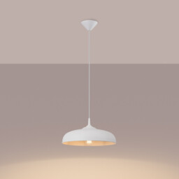 Gina 38cm Dome Pendant Ceiling Light White - thumbnail 2