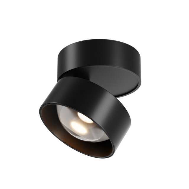 Lens LED Surface Mounted Downlight Black 3000K - image 1