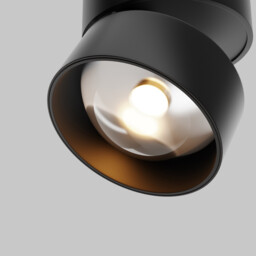 Lens LED Surface Mounted Downlight Black 3000K - thumbnail 2
