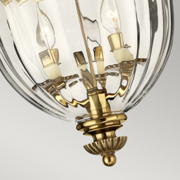 Cambridge 3 Light Flush Mount Ceiling Light Burnished Brass, E14 - thumbnail 3