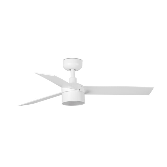Rudder Recessed 106cm Smart TEK LED Ceiling Fan Matt White, Ash Wood Blades 4000K, 3 Blade Reversible - image 1