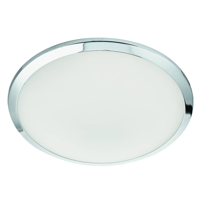 LED Bathroom Ceiling Flush Light Chrome IP44 - image 1
