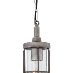 Owel-A Outdoor Pendant, Antique Silver, Clear Glass, IP65 - thumbnail 3