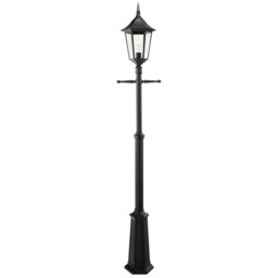 Valencia Grande 1 Light Outdoor Post Signal Lantern Black IP54, E27 - thumbnail 1