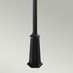 Valencia Grande 1 Light Outdoor Post Signal Lantern Black IP54, E27 - thumbnail 3