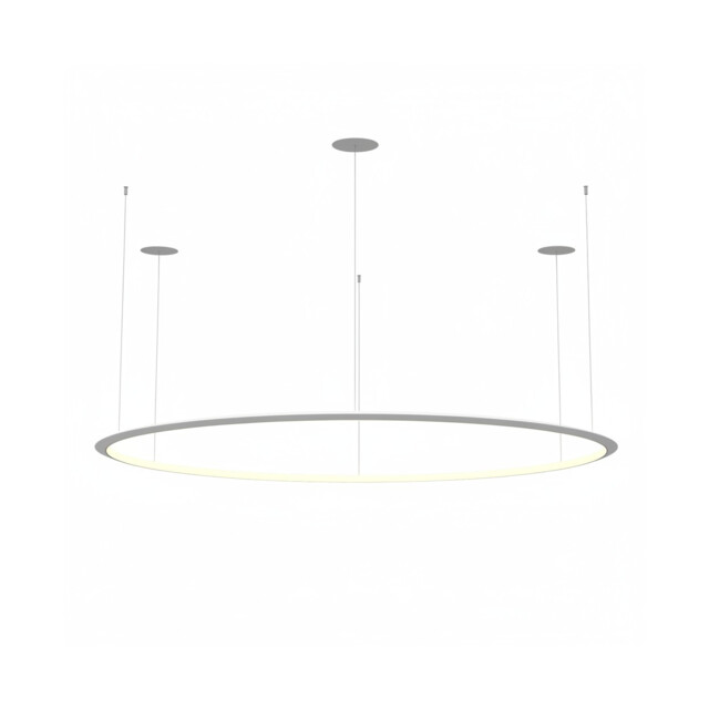 Circular Inward Recessed 207cm Integrated LED Pendant Ceiling Light White 129W 2700K 0-10V Dimming - image 1