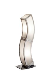 Duna E27 Table Lamp 2 Light E27, Polished Chrome, White Acrylic - thumbnail 1