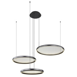 Briggs Pendant Ceiling Light Matt Black 3x LED Dimmable 2700-6000K Remote Control