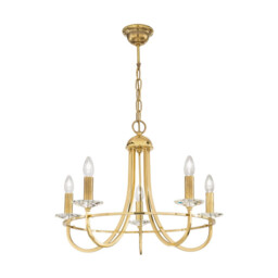 Imperial Classic 5 Arm Chandelier English Brass, 5x E14 - thumbnail 1