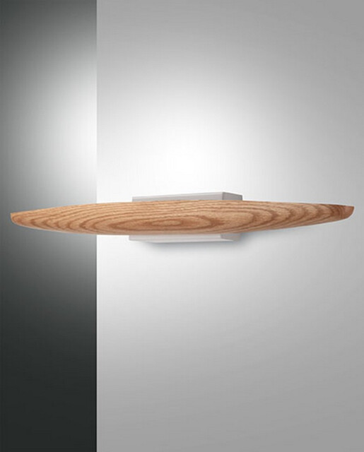 Ribot Integrated LED Wall Light Oak Glass - image 1