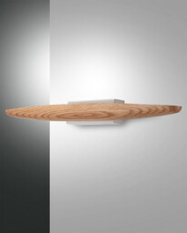 Ribot Integrated LED Wall Light Oak Glass