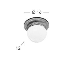 Milord Glass Globe Ceiling Light French Gold - thumbnail 5