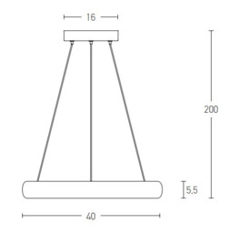 Kampos 40cm Pendant Ceiling Light Sandy Black LED 3000K Dimmable - thumbnail 3