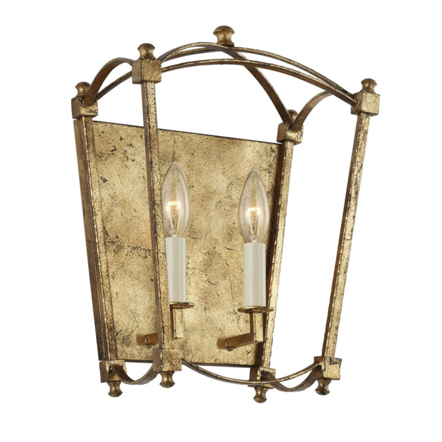 Feiss Thayer Candle Wall Lamp Antique Gold - image 1