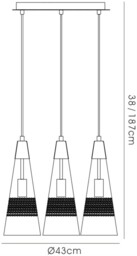 Emilia Ceiling Cluster Pendant 3 Light E14 Round Polished Chrome, Crystal - thumbnail 3