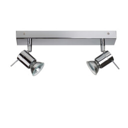 Penna 2 Light Twin Spotlight Chrome