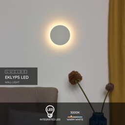 Eklyps Led Modern Wall Light - Ø 15cm - LED - 1x6W 3000K - White - thumbnail 2