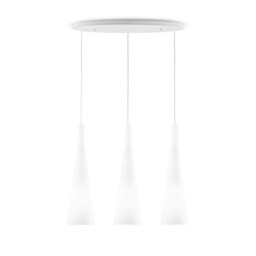Milk  3 Light Hanging Ceiling Pendant Light White, E27 - thumbnail 1