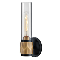 Hinkley Ellison Bathroom Wall Lamp Contemporary Black, Heritage Brass IP44 1x E27