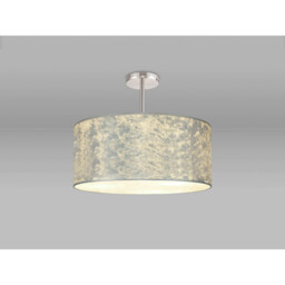 Baymont 40cm Polished Chrome 5 Light E27 Semi Flush Fixture With 50cm x 20cm Silver Leaf Shade - thumbnail 2