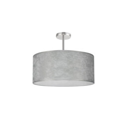 Baymont 40cm Polished Chrome 5 Light E27 Semi Flush Fixture With 50cm x 20cm Silver Leaf Shade - thumbnail 5