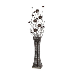 (DH) Majella Floor Lamp 7 Light G4 Polished Chrome/Coffee/Crystal, NOT LED/CFL Compatible
