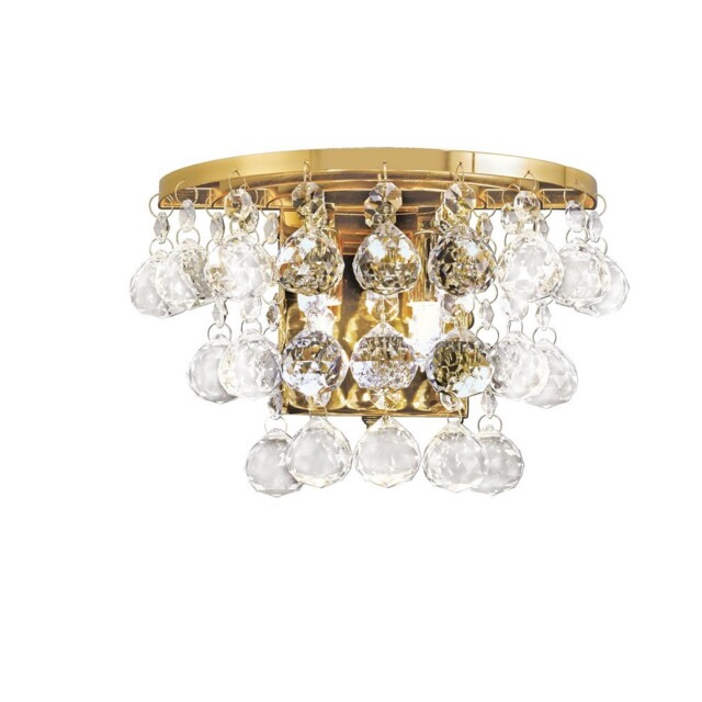 Atla Wall Lamp Switched 2 Candle Light French Gold, Crystal - image 1