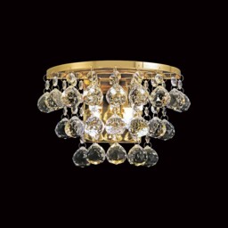 Atla Wall Lamp Switched 2 Candle Light French Gold, Crystal - thumbnail 2