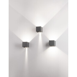 Como 2 Light Outdoor Up Down Wall Lamp Dark Grey Aluminium LED 2x3W 510Lm 3000K  Adjustable IP54 - thumbnail 2