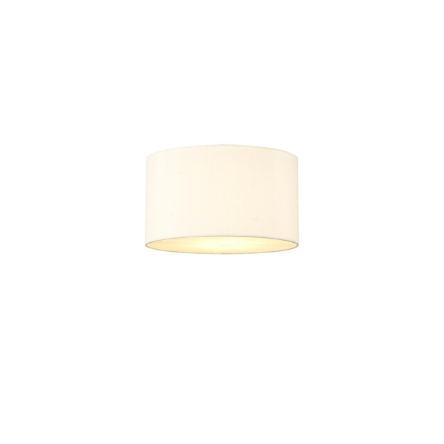 Baymont White 3 Light E27 Flush With 30cm x 17cm Faux Silk Shade, Ivory Pearl/White Laminate - image 1