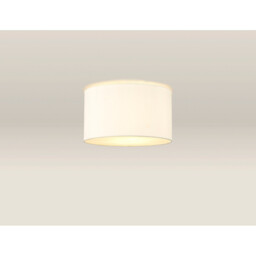 Baymont White 3 Light E27 Flush With 30cm x 17cm Faux Silk Shade, Ivory Pearl/White Laminate - thumbnail 2