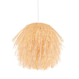 Pushpa Pendant Ceiling Light Natural Rattan, 1x E27