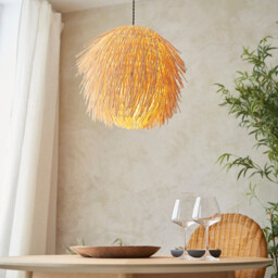 Pushpa Pendant Ceiling Light Natural Rattan, 1x E27 - thumbnail 2