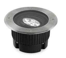 Gea Power LED 9 Light Round Recessed Floor Light Stainless Steel Aisi 316 IP67 - Special Offer