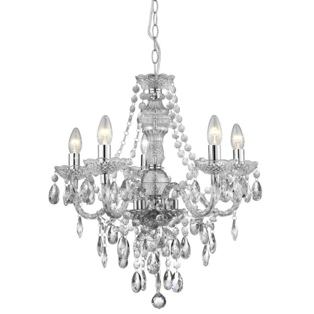 Marie Therese 5 Light Chandelier Chrome Finish - image 1