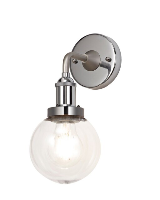 Irondequoit Wall Lamp 1 Light E27 IP65 Exterior Titanium Silver, Polished Chrome - image 1